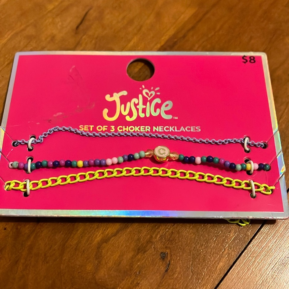 Justice necklaces
set of three choker necklaces ￼